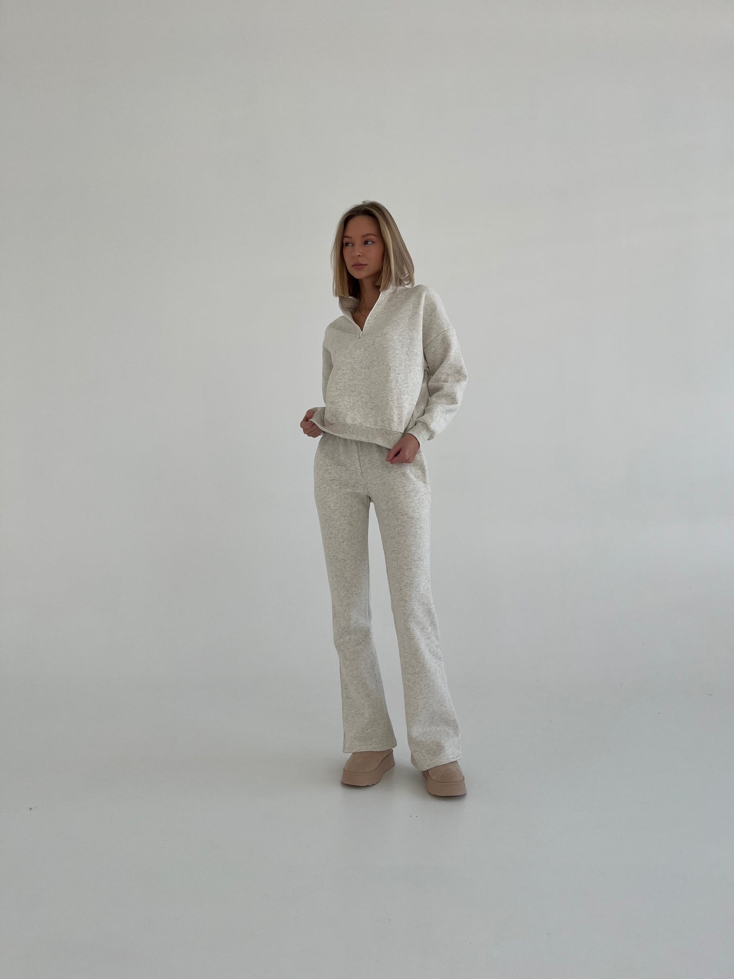 Polo džemperis Heather Gray