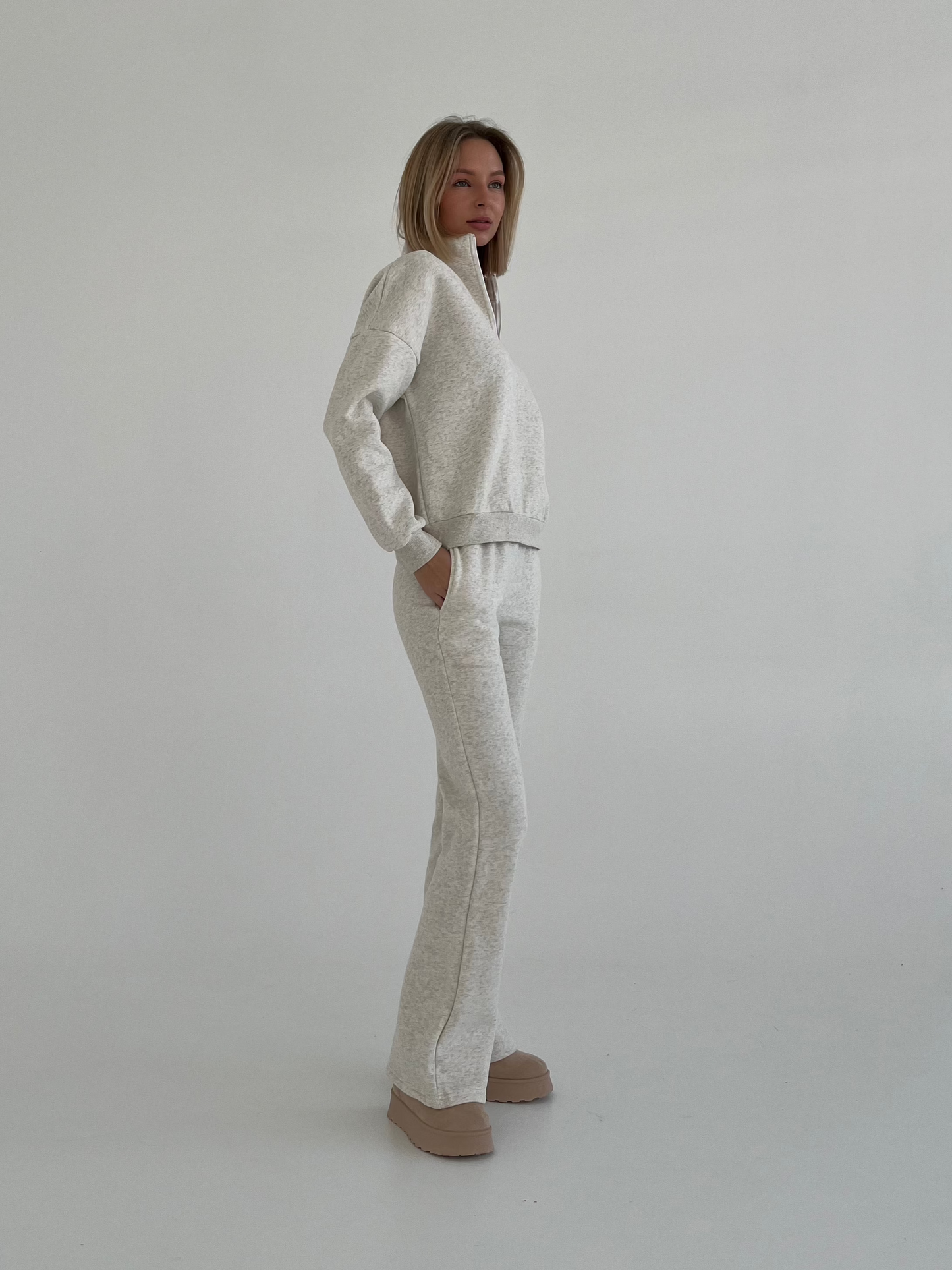 Polo džemperis Heather Gray