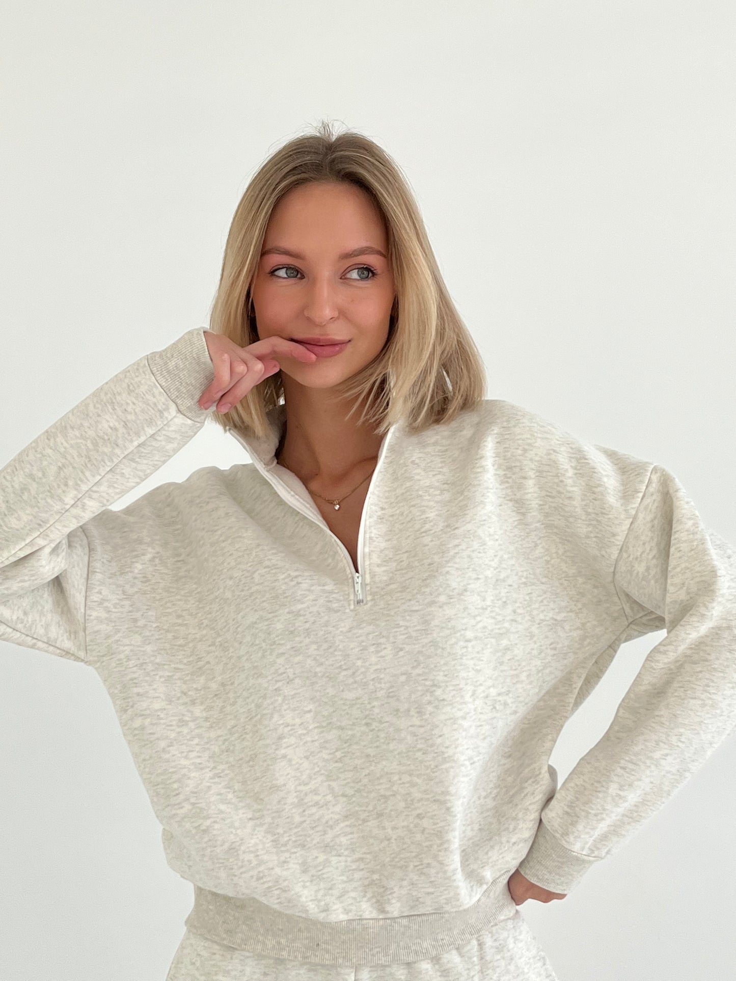 Polo džemperis Heather Gray